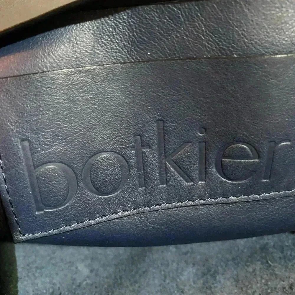 Botkier navy blue black leather satchel handbag